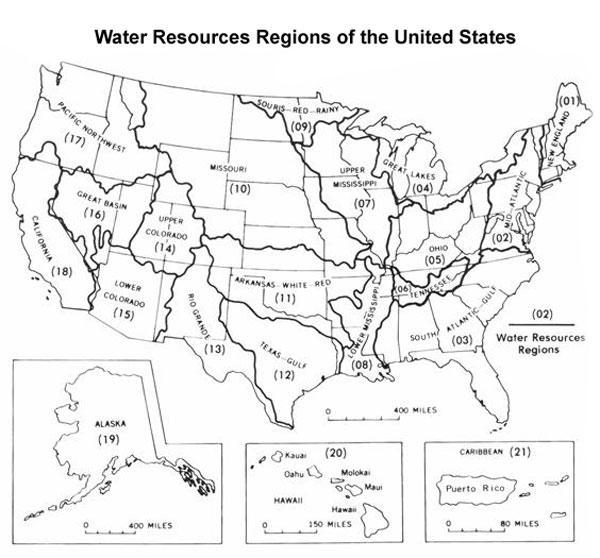 Us Map With Rivers