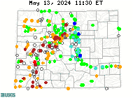 Current streamflow conditions map for CO.