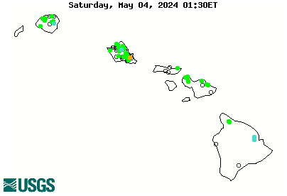 Map of flood and high flow condition (Hawaii)
