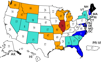 April-June statewide ranks