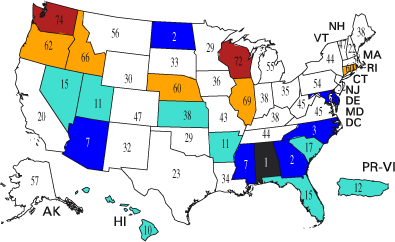 July-September statewide ranks