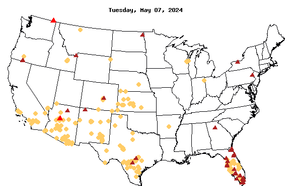 record-low flow map