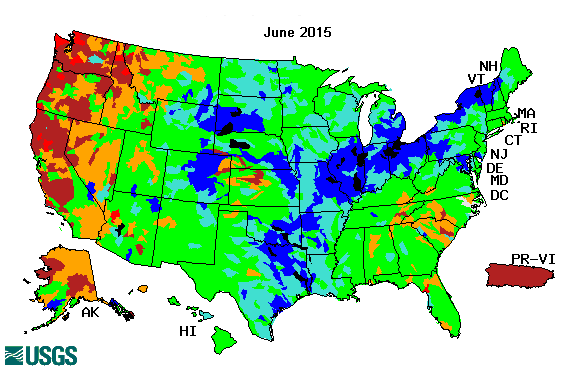 USGS WaterWatch -- Streamflow conditions