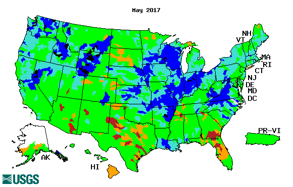 USGS WaterWatch -- Streamflow conditions