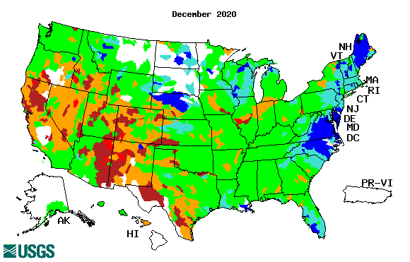 USGS WaterWatch -- Streamflow conditions