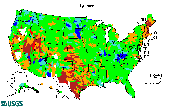 USGS WaterWatch -- Streamflow conditions