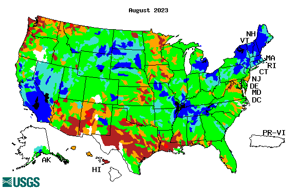 USGS WaterWatch -- Streamflow conditions