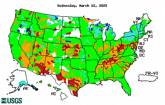 7-day streamflow conditon map