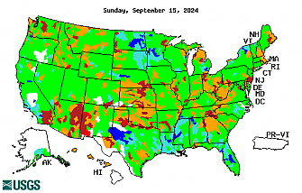 14-day streamflow conditon map