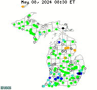 Click here to go to USGS Current Water Data for Michigan