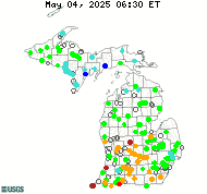 Click here to go to USGS Current Water Data for Michigan