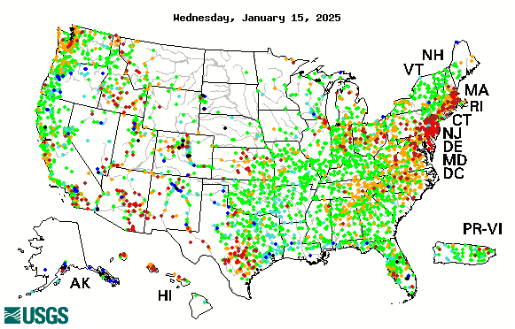 USGS WaterWatch -- Streamflow conditions