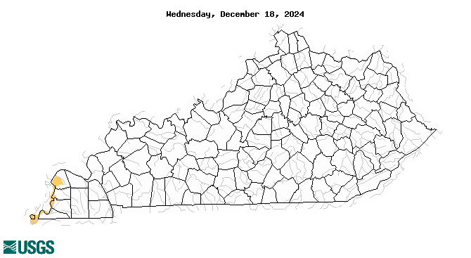 below normal 7-day average streamflow condition map