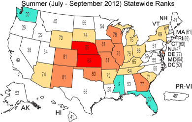 July-September statewide ranks