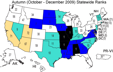 October-December statewide ranks