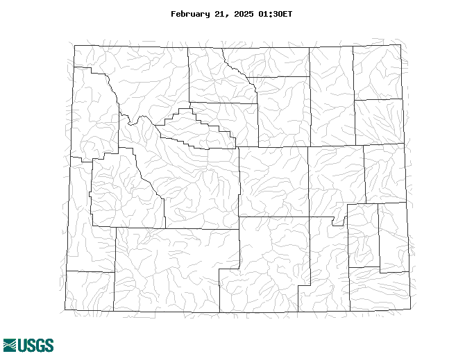 Map of , showing which states provide real-time computed water-quality data